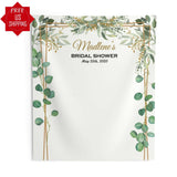 Personalized Greenery bridal shower backdrop / Greenery Bridal Shower Photography Backdrop - Shop Now iJay Backdrops 