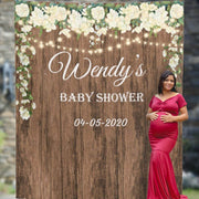 Personalized Rustic baby shower backdrop - iJay Backdrops