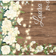 Personalized Rustic Bridal Shower Photobooth Backdrop with Lights - iJay Backdrops