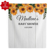 Personalized Sunflower Baby Shower Backdrop - Shop Now - iJay Backdrops