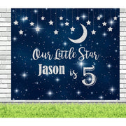 Personalized Twinkle Twinkle Little Star Birthday Backdrop - iJay Backdrops