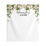 White Floral Greenery Wedding Backdrop - iJay Backdrops