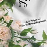 White Floral Greenery Wedding Backdrop - iJay Backdrops