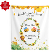 Personalized What will it bee Baby gender reveal backdrop - iJay Backdrops