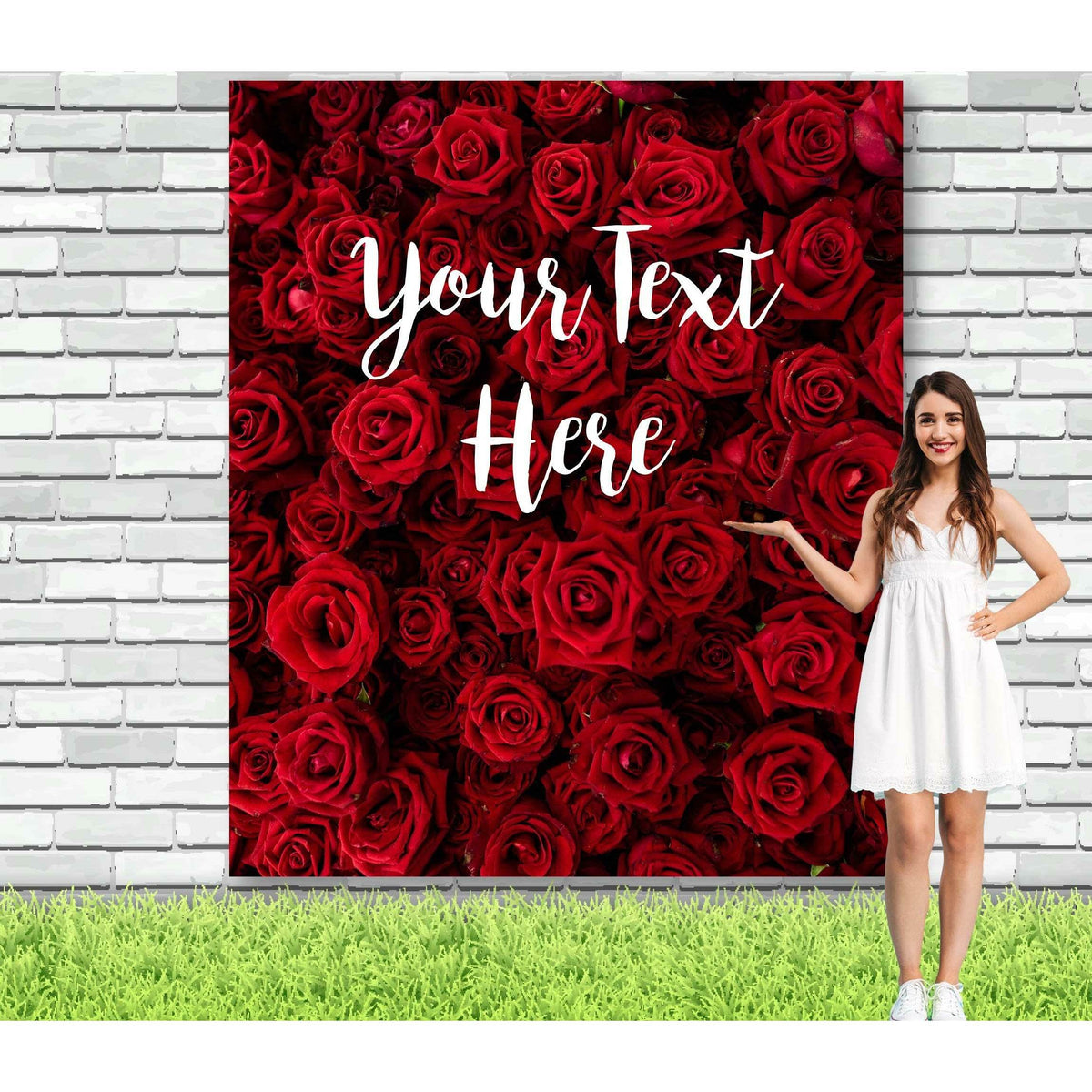Red Rose Flower Backdrop - iJay Backdrops