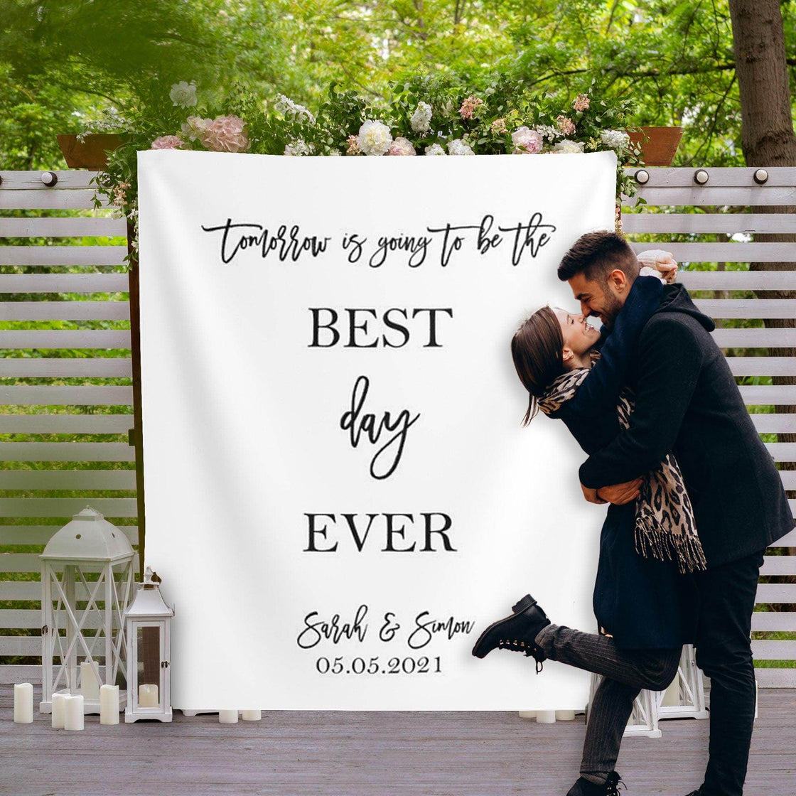 Wedding Rehearsal Sign Backdrop - iJay Backdrops
