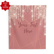 Rose Gold Dripping Glitter Backdrop - iJay Backdrops