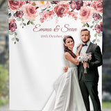 Floral Rosegold Wedding Backdrop - iJay Backdrops