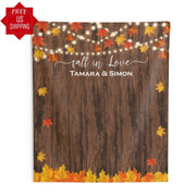 Rustic Fall Backdrop for Wedding Reception - iJay Backdrops