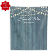 Rustic Wedding Backdrop for a Dusty Blue Wedding Theme - iJay Backdrops