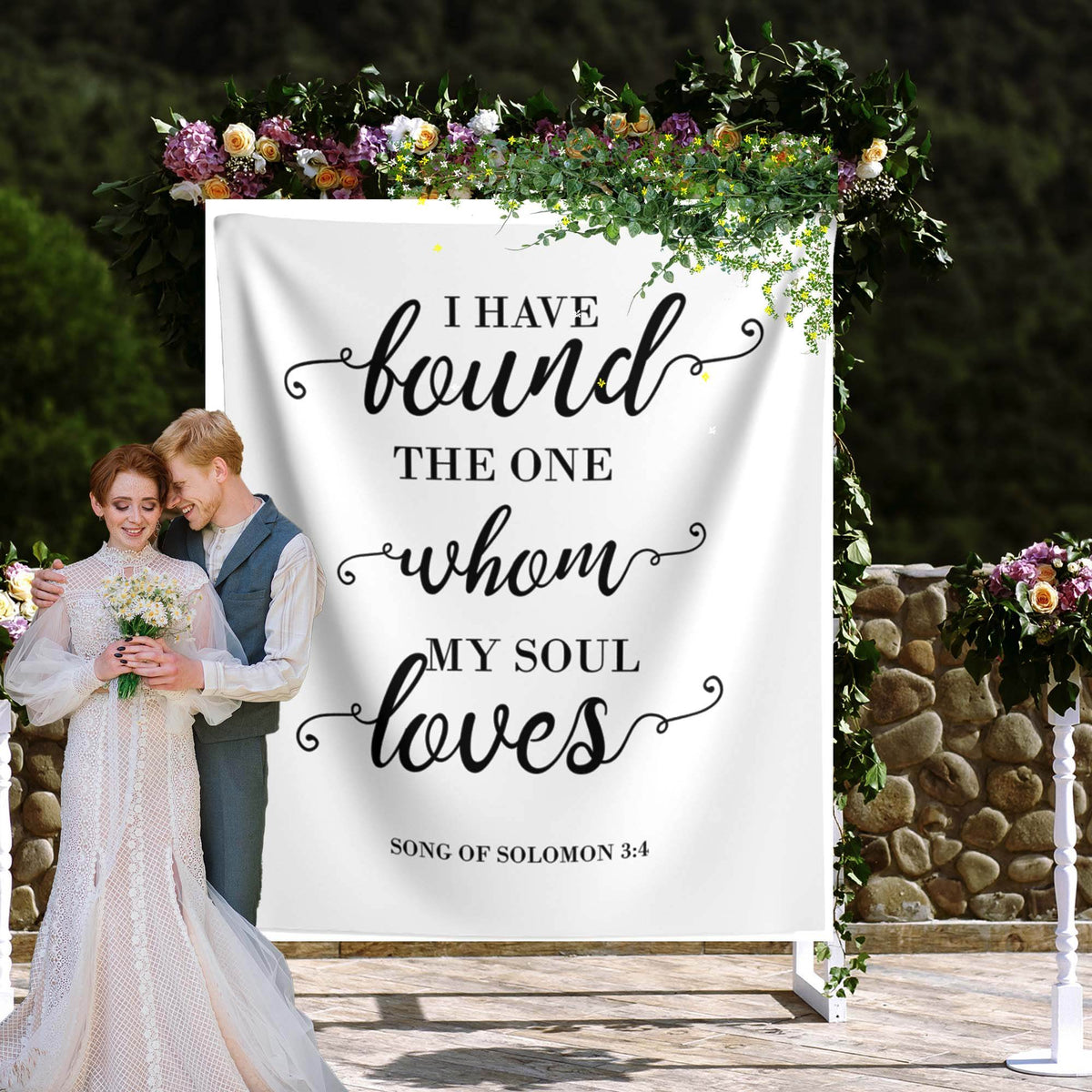 I Have Found The One Who My Soul Loves - Wedding Sign - iJay Backdrops