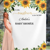 Sunflower Greenery Baby Shower Backdrop for A Sunflower Baby Shower Theme Party