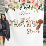 Virtual Floral Baby Shower Backdrop
