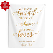 White and Gold Wedding Quote Backdrop - iJay Backdrops