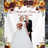 Sunflowers and Burgundy Backdrop - iJay Backdrops