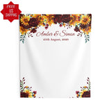 Sunflowers and Burgundy Backdrop - iJay Backdrops
