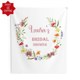 Colorful Wildflower Bridal Shower Backdrop - iJay Backdrops